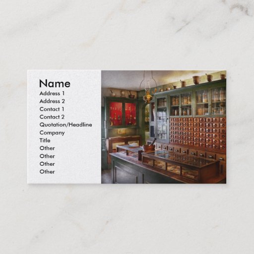 Customizable Pharmacy - I'll be out in a minute Business Card Templates