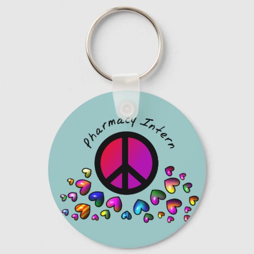 Pharmacy Intern Gifts Peace Design Keychain