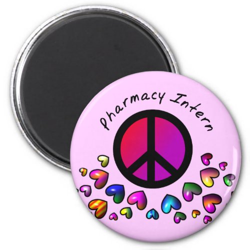 Pharmacy Intern Gifts Peace Design Magnet