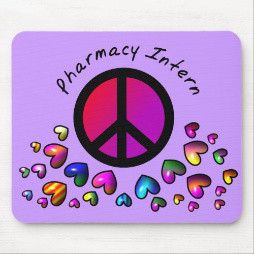 Pharmacy Intern Gifts Peace Design Mouse Pad