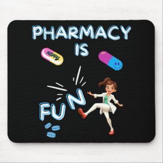 PHARMACY IS FUN FEMALE RPH  MOUSE PAD