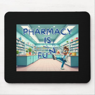 PHARMACY IS FUN MALE RPH MOUSE PAD