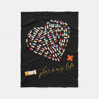 Pharmacy Life Pharmacist Heart Happy Valentine's D Fleece Blanket