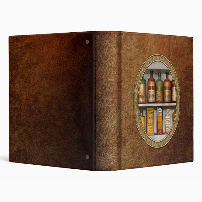 Pharmacy - Medicine - Extracts and Remedies 3 Ring Binder (Background)