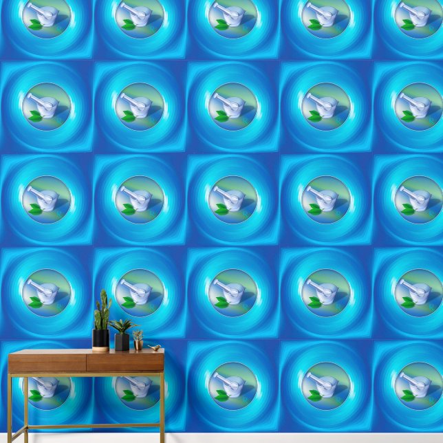 Pharmacy Mortar Wallpaper (Hallway)