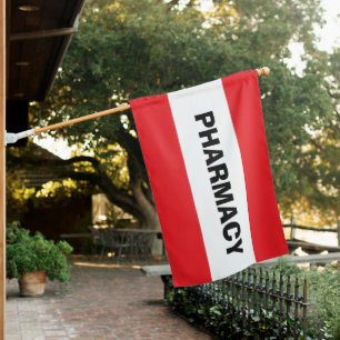 Pharmacy Open for Business Weatherproof Flag Sign