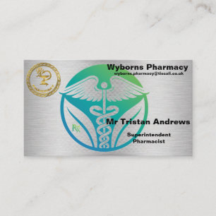Pharmacy owner/director logo business card