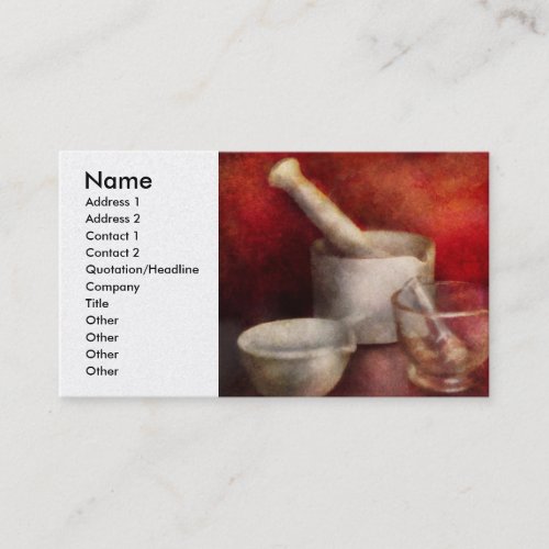 Pharmacy - Pestle - Endless variety Business Cards