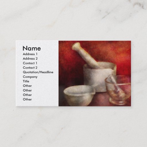 Customizable Pharmacy - Pestle - Endless variety Business Cards