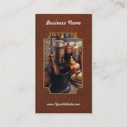 Customizable Pharmacy - Pestle - Pharmacology Business Card Templates