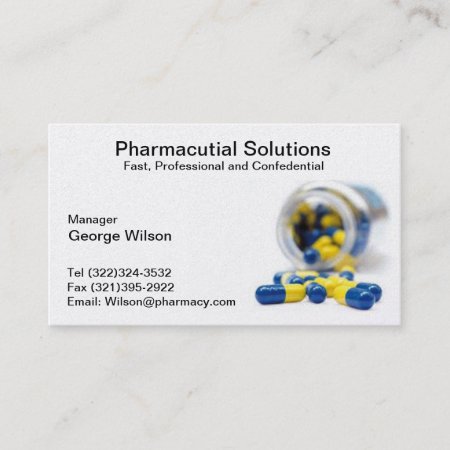 Pharmacy Pharmacist Business Card