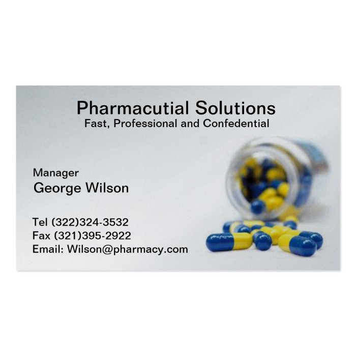 Pharmacy Pharmacist Business Card