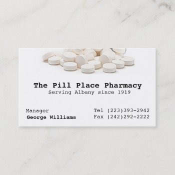 Pharmacy Pharmacist Business Card by crystaldream4u at Zazzle
