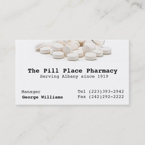 Pharmacy Pharmacist Business Card