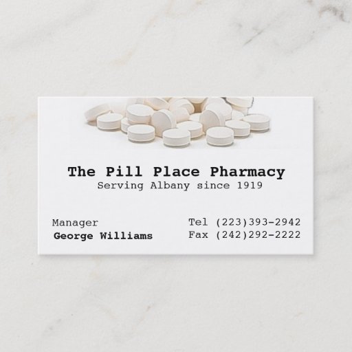 Customizable Pharmacy Pharmacist Business Card