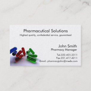 Pharmacy Pharmacist Business Card