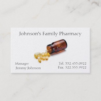 Pharmacy Pharmacist Business Card by crystaldream4u at Zazzle