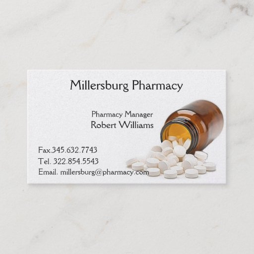 Customizable Pharmacy Pharmacist Business Card