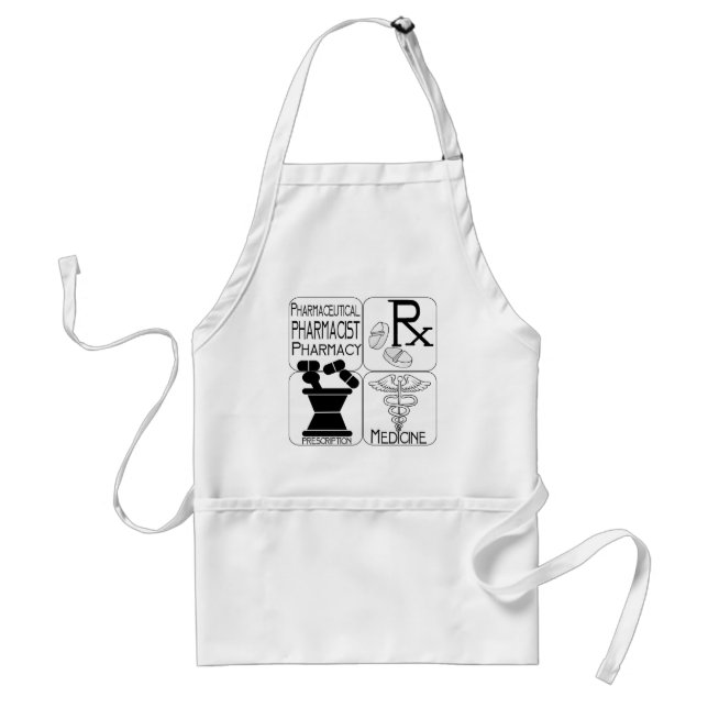 Pharmacy Pharmacist LOGO Adult Apron (Front)
