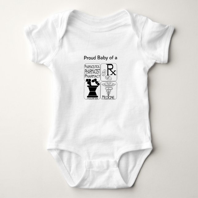 Pharmacy Pharmacist LOGO Baby Bodysuit (Front)