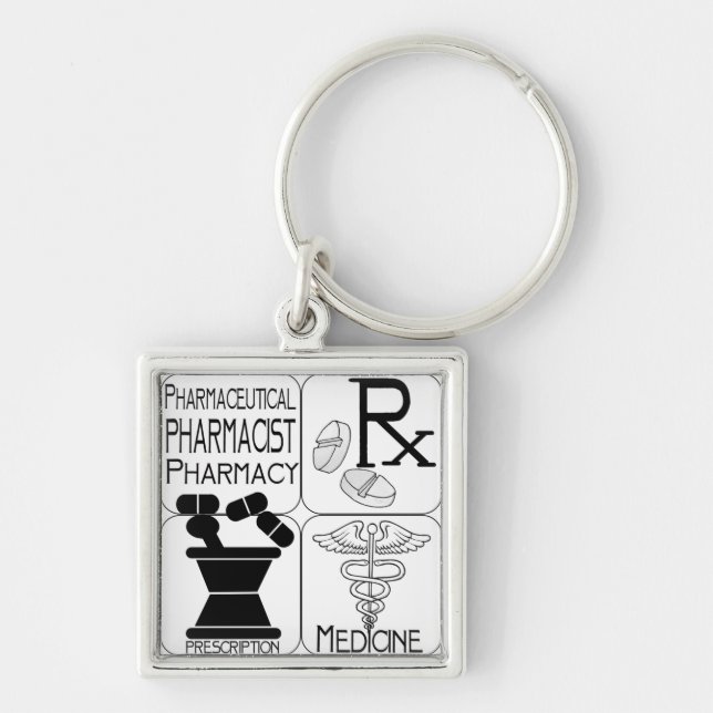 Pharmacy Pharmacist LOGO Keychain (Front)