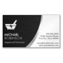 Pharmacy Pharmacist Logo - Modern Black Silver Magnetic Business Card