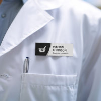 Pharmacy Pharmacist Logo Modern Black Silver