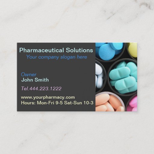 Customizable Pharmacy pharmacist medication list business card