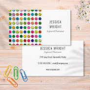 Pharmacy Pharmacist Modern Colorful Pills Business Card at Zazzle
