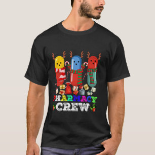 Pharmacy Pill Xmas Lights Pharmacist Pharmacy Crew T-Shirt