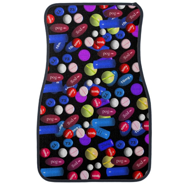 Pharmacy Pills Design Car Mats (Front)