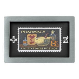 Pharmacy Rx Stamp~Pharmacist ~Druggist~Apothecary Belt Buckle