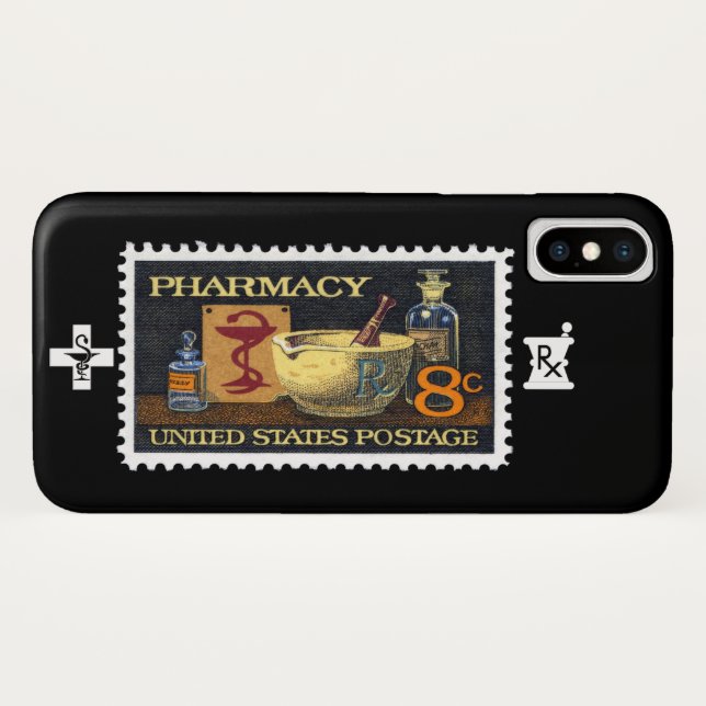 Pharmacy Rx Stamp~Pharmacist ~Druggist~Apothecary Case-Mate iPhone Case (Back (Horizontal))
