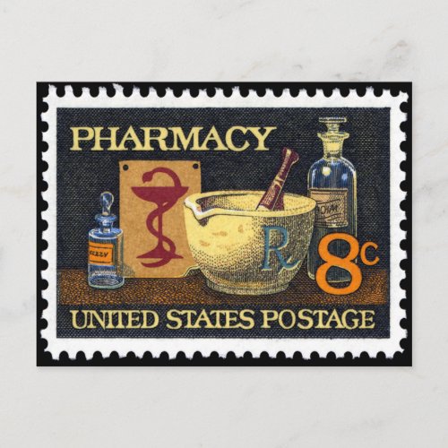 Pharmacy Rx StampPharmacist DruggistApothecary Postcard