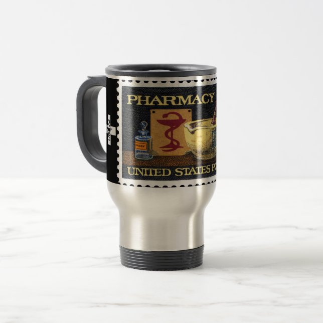 Pharmacy Rx Stamp~Pharmacist ~Druggist~Apothecary Travel Mug (Front Left)
