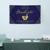 Pharmacy School Blue Gold Graduation Banner (Tradeshow)