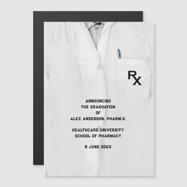 Pharmacy School Graduation Announcement  (Front/Back)