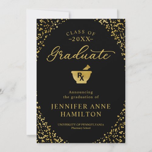 Pharmacy School Graduation Announcement Photo Card