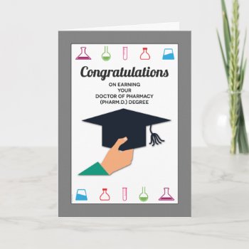 Pharmacy School Graduation Congratulations Card by GoodThingsByGorge at Zazzle