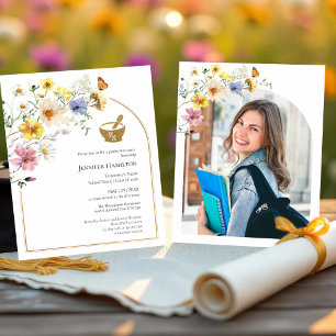 Pharmacy School Graduation Party Photo Invitation