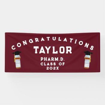 Pharmacy School Graduation Pharmacist Congrats Banner by partygames at Zazzle