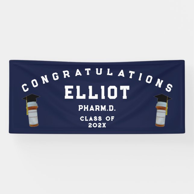 Pharmacy School Pharmacist Graduation Party Banner (Horizontal)