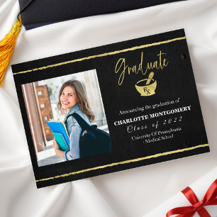 Pharmacy School Photo Graduation Announcement