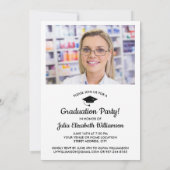 Pharmacy School Rx Grad Photo Graduation Party Invitation (Back)