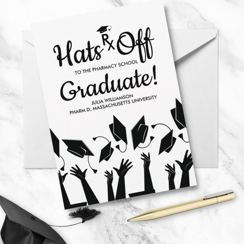 Pharmacy School Rx Grad Photo Graduation Party Invitation