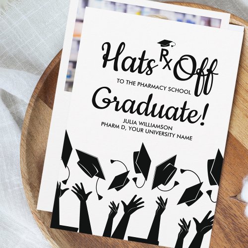 Pharmacy School Rx Grad Photo Graduation Party Invitation