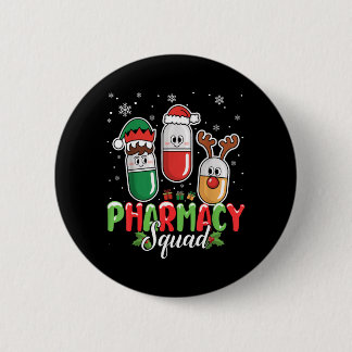 Pharmacy Squad Christmas Costume Reindeer Elf Button