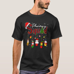 Pharmacy Squad Funny Pills Pharmacist Crew Christm T-Shirt
