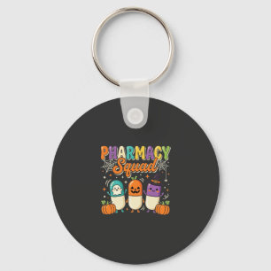Pharmacy Squad Halloween Ghost Pills Design_1 Keychain