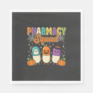 Pharmacy Squad Halloween Ghost Pills Design_1 Napkins
